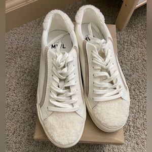 MADEWELL Sidewalk Low-Top Sneakers In Sherpa Leather And Suede